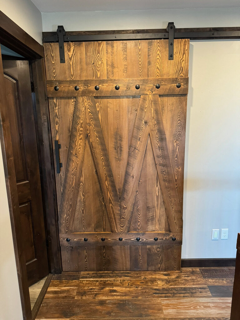 Handcrafted sliding barn door