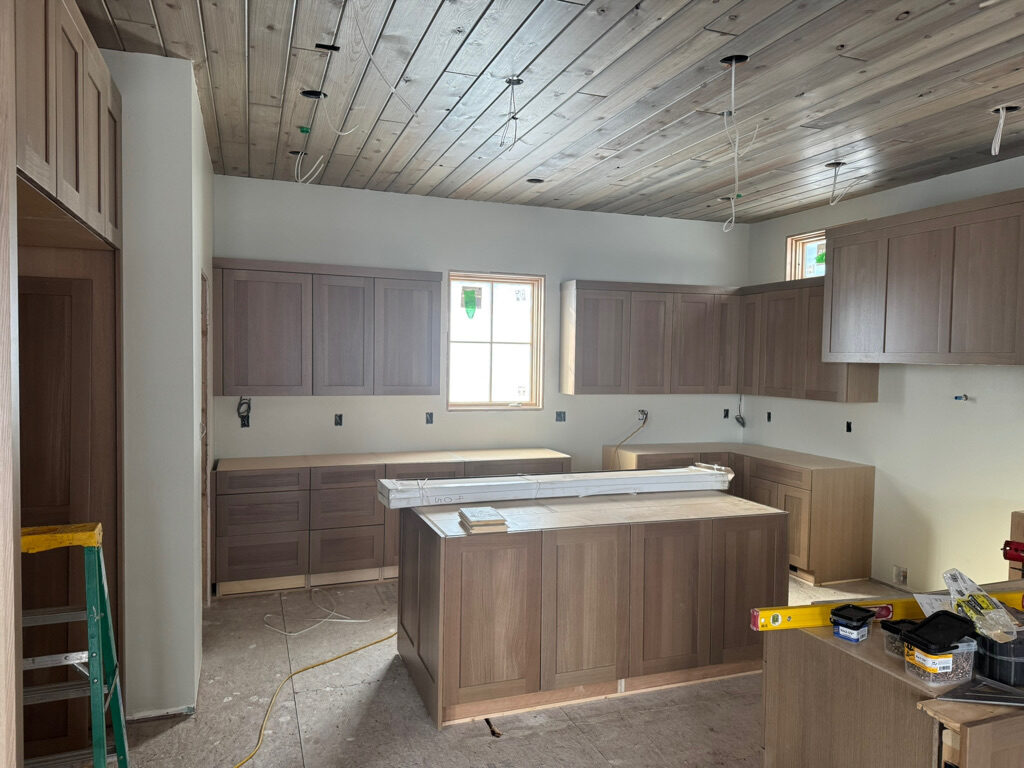 Kitchen cabinetry and island installation