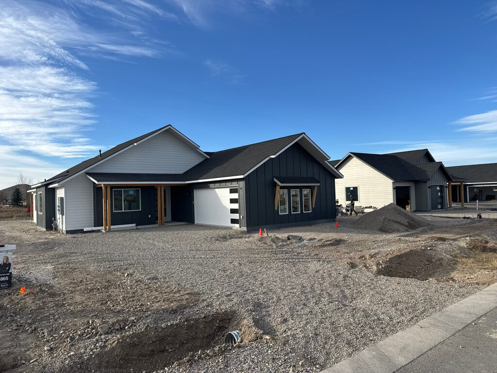 Completed custom home exterior